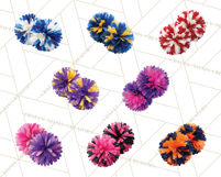 Cheerleader Clipart PNG with Glitter Pom and Color Splash Product Image 5