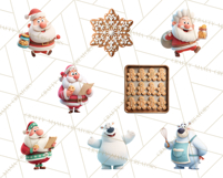 Cozy Christmas Bakery Gingerbread Clip Art PNG Festive Mini Product Image 11