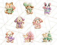 Gingerbread Village Gouache PNG Clipart Product Image 11