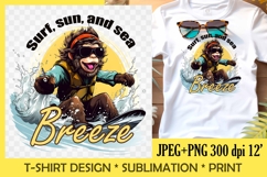 Summer Surfing Sublimation PNG| T-Shirt Sublimation Product Image 1