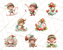Tropical Santa Clipart Beach Christmas Clip Art Holiday PNG Product Image 3