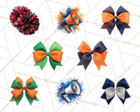 Cheerleader Clipart PNG with Glitter Pom and Color Splash Product Image 7