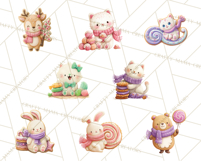 Gingerbread Village Gouache PNG Clipart Product Image 10