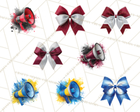 Cheerleader Clipart PNG with Glitter Pom and Color Splash Product Image 9