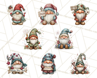 Winter Metallic New Year Gnomes PNG Clipart Product Image 3