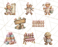 Gingerbread Clipart Christmas Cookie Builders Clip Art PNG Product Image 4