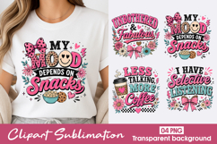 Funny Snack Quotes Clipart Sublimation PNG Product Image 1