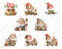 Gnome Train Clipart Holiday Express Clip Art Christmas Product Image 9