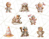 Gingerbread Clipart Christmas Cookie Builders Clip Art PNG Product Image 2