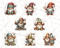 Winter Metallic New Year Gnomes PNG Clipart Product Image 7