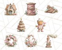 Gingerbread Clipart Christmas Cookie Builders Clip Art PNG Product Image 9