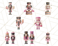 Pink and Black Glam Nutcracker Clipart PNG Product Image 2