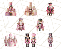 Pink and Black Glam Nutcracker Clipart PNG Product Image 3