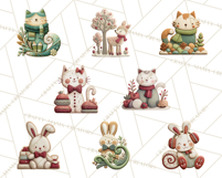 Christmas Felt Gingerbread Village PNG Clipart Product Image 2