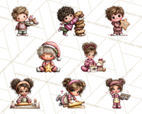 Christmas Cookies Clipart PNG, Holiday Baking Illustration Product Image 4