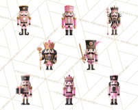 Pink and Black Glam Nutcracker Clipart PNG Product Image 5