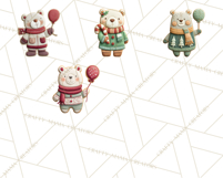 Christmas Felt Gingerbread Village PNG Clipart Product Image 3