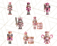 Pink and Black Glam Nutcracker Clipart PNG Product Image 6