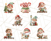 Gnome Train Clipart Holiday Express Clip Art Christmas Product Image 7