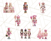 Pink and Black Glam Nutcracker Clipart PNG Product Image 7