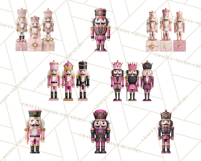 Pink and Black Glam Nutcracker Clipart PNG Product Image 8