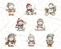 Christmas Snowman Clipart PNG Winter Holiday Characters Pnga Product Image 4