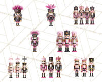 Pink and Black Glam Nutcracker Clipart PNG Product Image 9