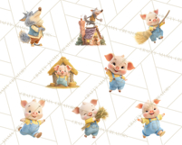 Storybook Piglets Fairy Tale Storybook PNG Clipart Product Image 6