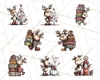 Homespun Christmas Reindeer Roadtrip PNG Clipart Product Image 7