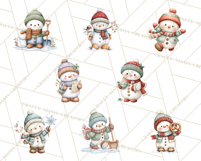 Christmas Snowman Clipart PNG Winter Holiday Characters Pnga Product Image 7