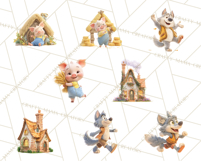 Storybook Piglets Fairy Tale Storybook PNG Clipart Product Image 7