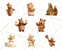 Cozy Cottage Girl Fairy Tale Storybook PNG Clipart Product Image 3