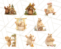 Cozy Cottage Girl Fairy Tale Storybook PNG Clipart Product Image 4