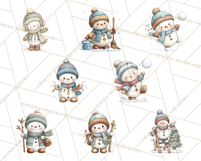 Christmas Snowman Clipart PNG Winter Holiday Characters Pnga Product Image 3