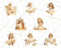 Cozy Cottage Girl Fairy Tale Storybook PNG Clipart Product Image 6