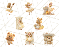 Cozy Cottage Girl Fairy Tale Storybook PNG Clipart Product Image 7