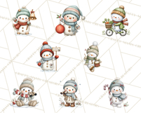 Christmas Snowman Clipart PNG Winter Holiday Characters Pnga Product Image 10