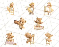 Cozy Cottage Girl Fairy Tale Storybook PNG Clipart Product Image 9