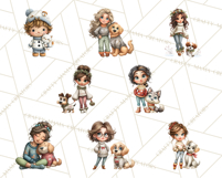 Matching Christmas Sweaters Clipart PNG, Pet Owners Clip Art Product Image 2