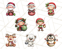 Christmas Characters on Ornaments PNG Clipart Product Image 4
