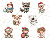 Christmas Characters on Ornaments PNG Clipart Product Image 5