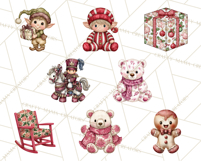 Santa’s Workshop Toys Christmas Clipart PNG Product Image 6