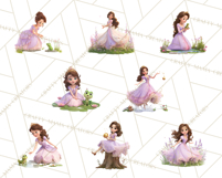 Amethyst Princess Fairy Tale Storybook PNG Clipart Product Image 3