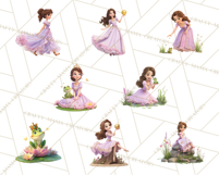 Amethyst Princess Fairy Tale Storybook PNG Clipart Product Image 4