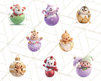 Christmas Ornament Clipart PNG Cute Holiday Illustrations Product Image 8