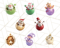 Christmas Ornament Clipart PNG Cute Holiday Illustrations Product Image 7