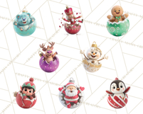 Christmas Ornament Clipart PNG Cute Holiday Illustrations Product Image 6