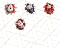 Festive Wall Burst Christmas Character PNG Clip Art Product Image 2