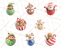 Christmas Ornament Clipart PNG Cute Holiday Illustrations Product Image 4
