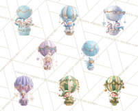 Winter Hot Air Balloon Clip Art Bundle for Crafts &amp; Design Product Image 5